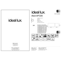 Светильник уличный Ideal Lux Atom AP D20 3000K Кофе LED 328669