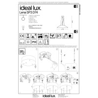Люстра подвесная Ideal Lux Lena SP3 D74 Белый E27 052786