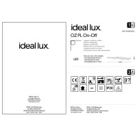 Люстра потолочная Ideal Lux Oz PL On-Off Латунь 3000К LED 269429