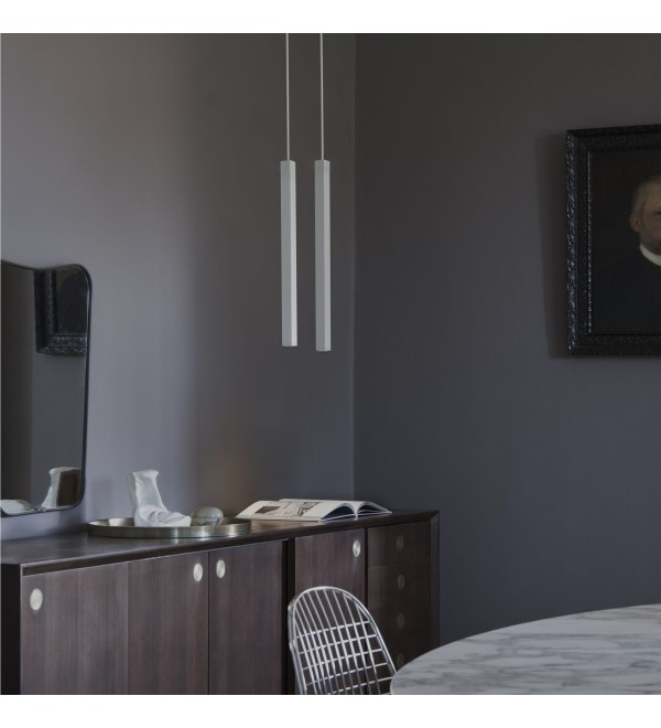 Светильник подвесной Ideal Lux Look LED SP01 Square D1.5 H040 On-Off 3000K Латунь LED 371139