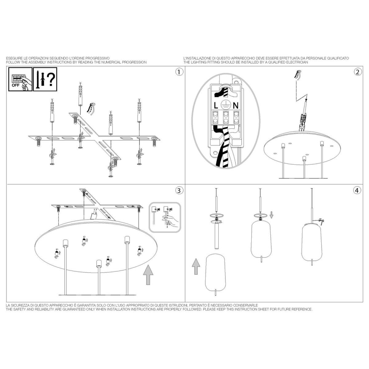 Люстра подвесная Ideal Lux Umile SP3 Золотистый 3000К LED 224541