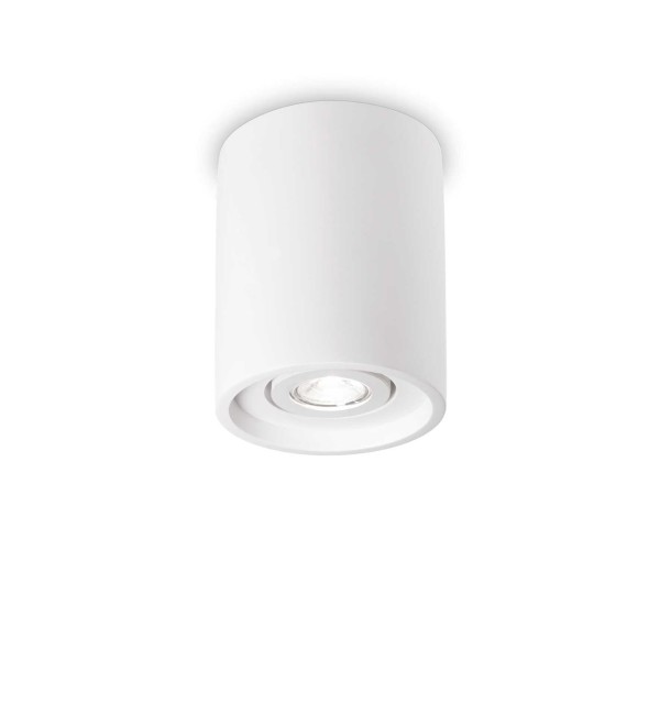 Светильник потолочный Ideal Lux Oak PL1 Round Белый Гипс GU10 150420