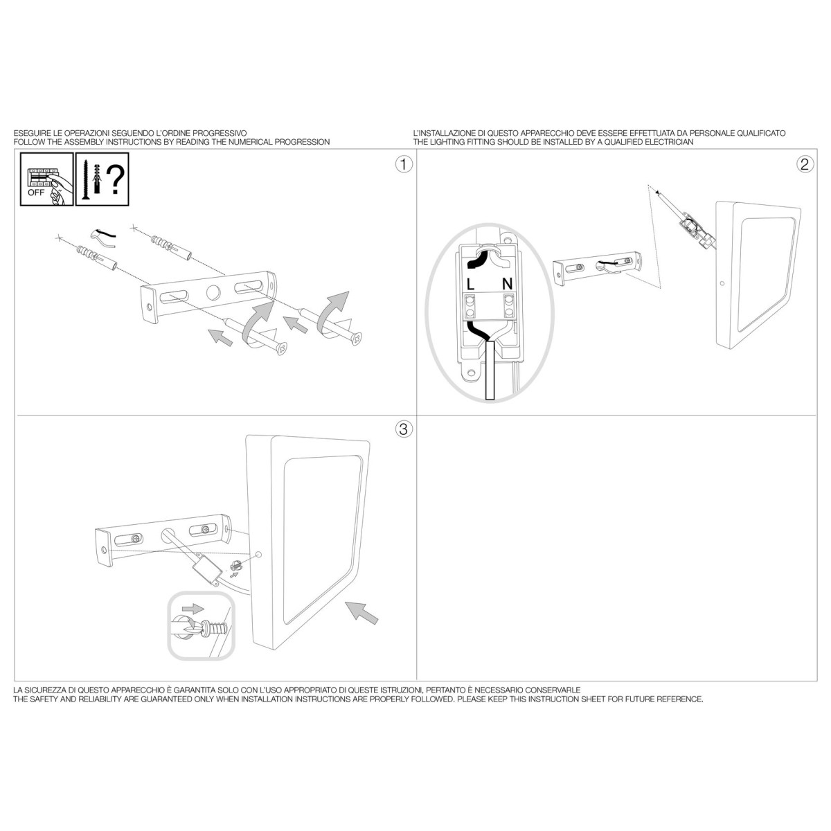 Светильник потолочный Ideal Lux Universal PL D17 Square 3000K Белый LED 138633