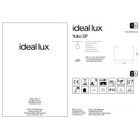 Светильник подвесной Ideal Lux Yoko SP Черный 3000К LED 258928