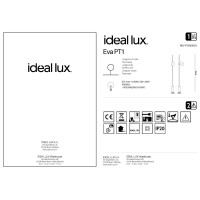 Торшер напольный Ideal Lux Eva PT1 Черный E27 295213