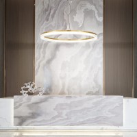 Люстра подвесная Ideal Lux Crown D80 LED 3000K Латунь 314921