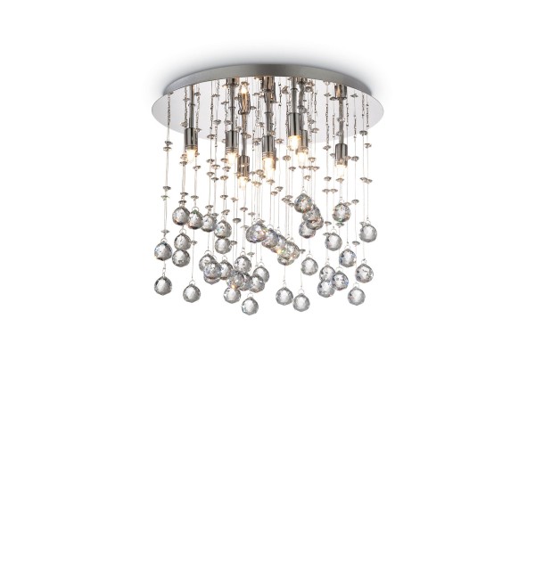Люстра потолочная Ideal Lux Moonlight PL8 Хром G9 077796