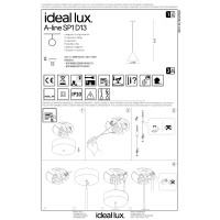 Светильник подвесной Ideal Lux A-line SP1 D30 Белый E27 232720