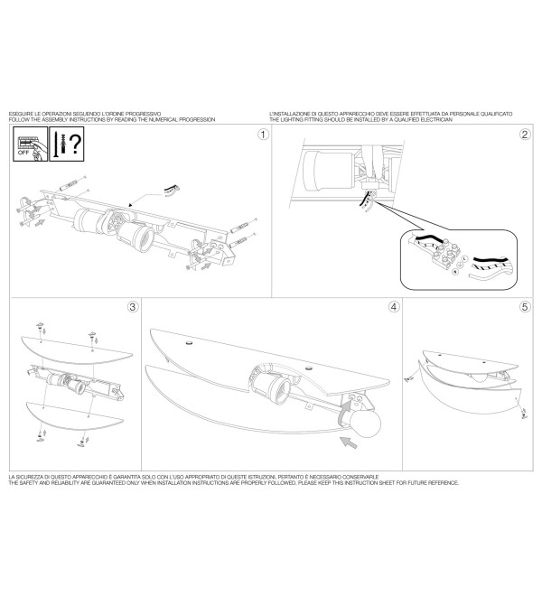Светильник настенный Ideal Lux Ali AP2 Белый E27 026558