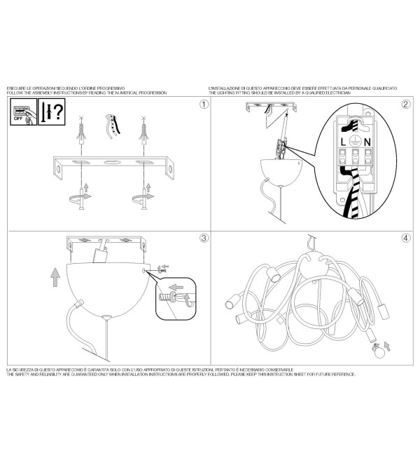 Люстра подвесная Ideal Lux Multiflex SP8 Белый E14 141893