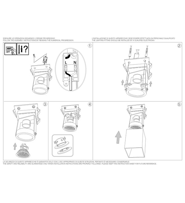 Светильник потолочный Ideal Lux Mood PL1 D09 Square Белый GU10 140902
