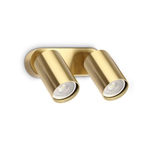 Светильник настенный Ideal Lux Dynamite AP2 Round GU10 Латунь 367392