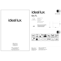Лампа настольная Ideal Lux Gru TL Черный 3000К LED 147659