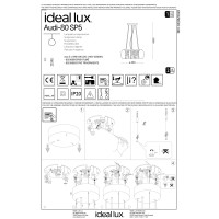 Люстра подвесная Ideal Lux Audi-80 SP5 Серый G9 197661