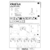 Люстра подвесная Ideal Lux Lena SP3 D64 Белый E27 035727