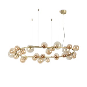 Люстра подвесная Ideal Lux Perlage SP30 Янтарь G9 322780