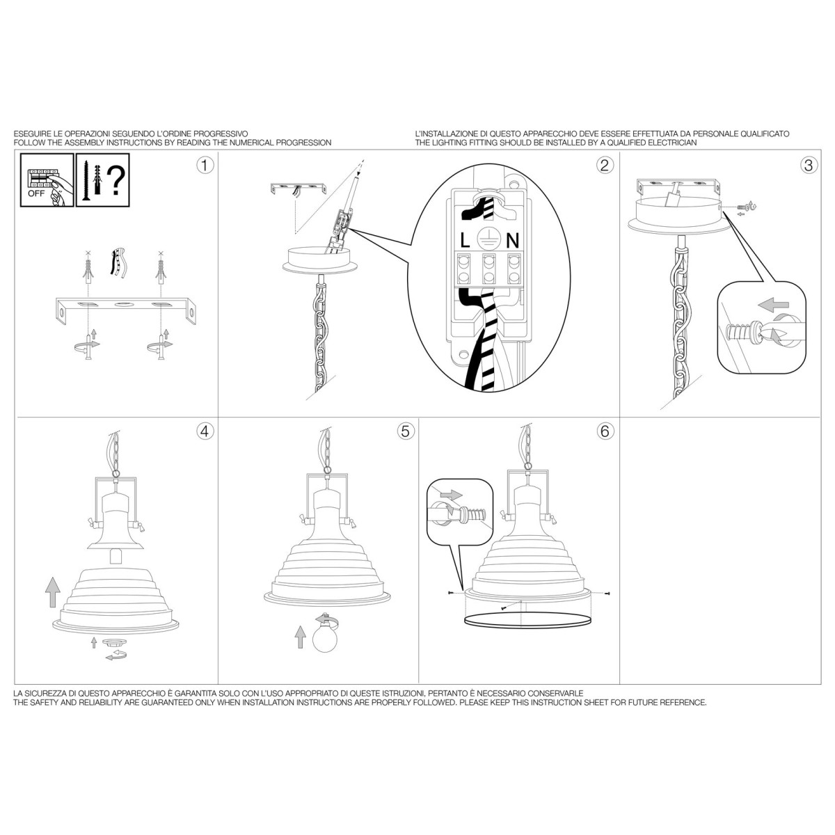Светильник подвесной Ideal Lux Fisherman SP1 Черный E27 125831