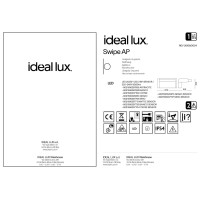 Светильник уличный Ideal Lux Swipe АР Sensor Д Д Серый 3000К LED 326870