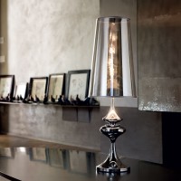 Лампа настольная Ideal Lux Alfiere TL1 Small Хром E27 032467