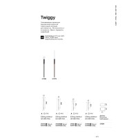Светильник садово-парковый Ideal Lux Twiggy Line PT H75 Черный 3000К LED 347882