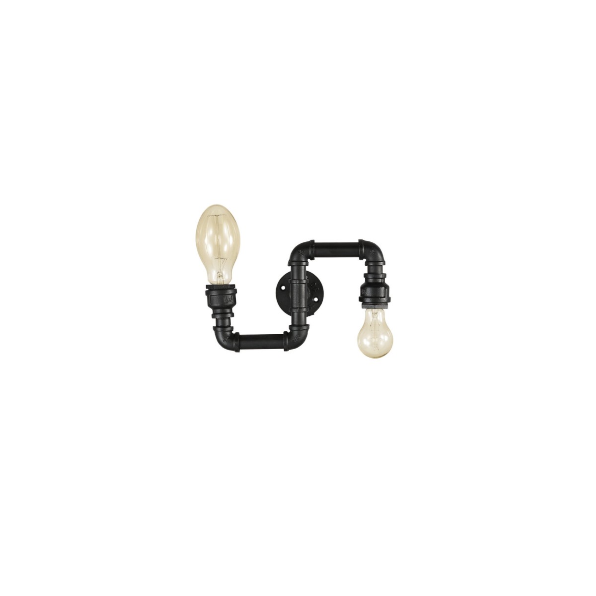 Светильник настенный Ideal Lux Plumber AP2 Черный E27 136691