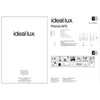 Светильник настенный Ideal Lux Firenze AP2 Белый E14 012902