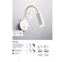 Светильник настенный бра Ideal Lux Focus-2 AP Хром 3000К LED 203188