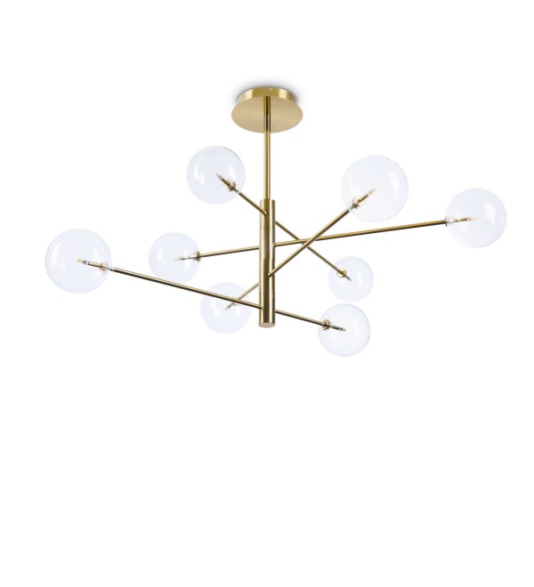 Люстра подвесная Ideal Lux Equinoxe SP8 G4 Латунный 275215