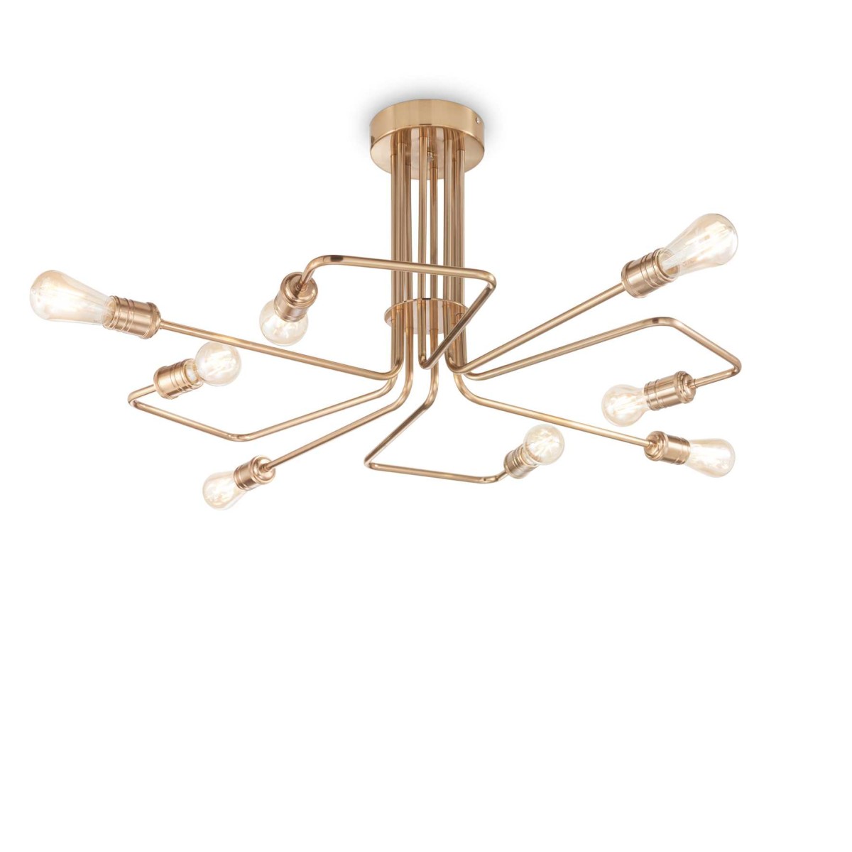 Люстра потолочная Ideal Lux Triumph PL8 E27 Латунь 160313