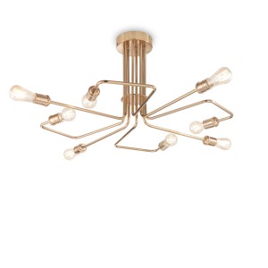 Люстра потолочная Ideal Lux Triumph PL8 E27 Латунь 160313