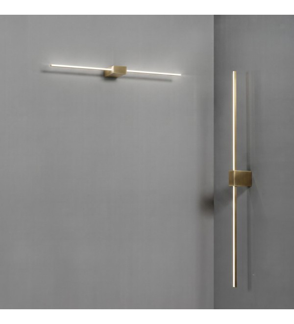 Светильник настенный Ideal Lux Essence AP Square D075 luce Dir. 3000K Латунь 371689