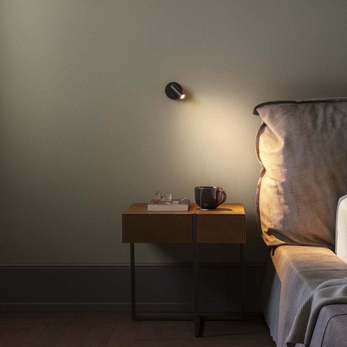 Светильник настенный Ideal Lux Bean AP Round Rechargeable Аккумулятор Никель LED 364810