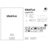 Люстра подвесная Ideal Lux Lingotto SP3 Латунь E14 198125