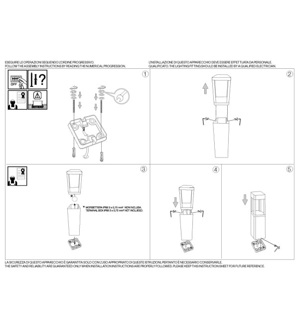 Светильник садово-парковый Ideal Lux Tifone PT H35 Антрацит 3000К LED 250977