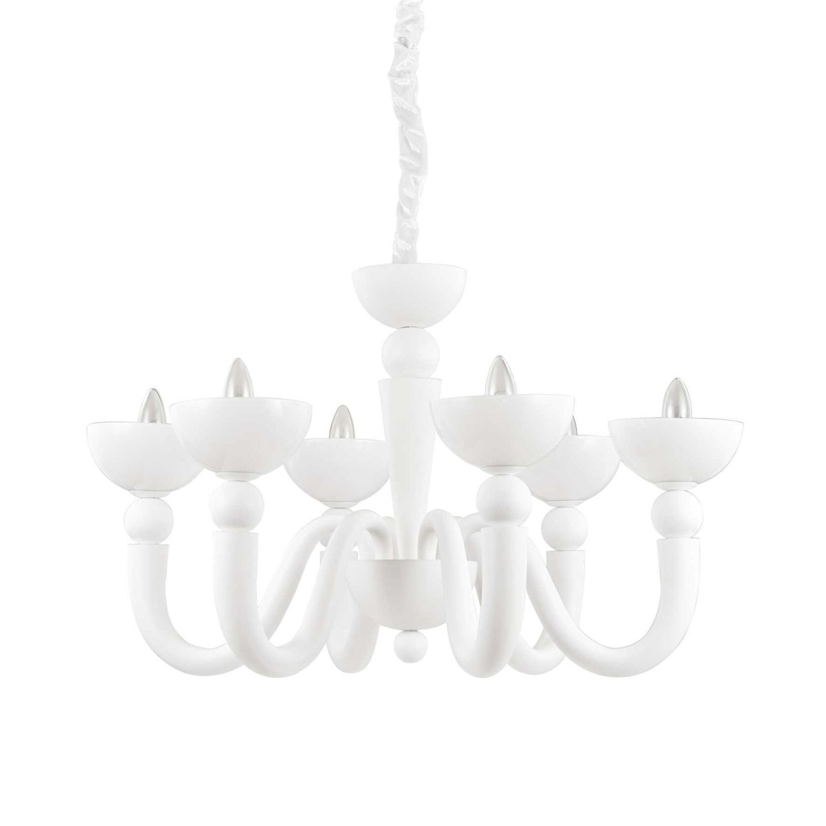 Люстра подвесная Ideal Lux Bon Bon SP6 E14 Белый 093994