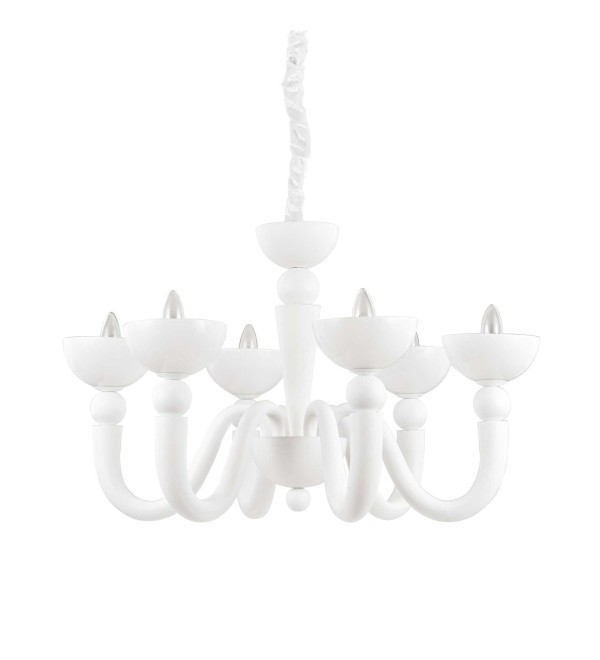 Люстра подвесная Ideal Lux Bon Bon SP6 E14 Белый 093994