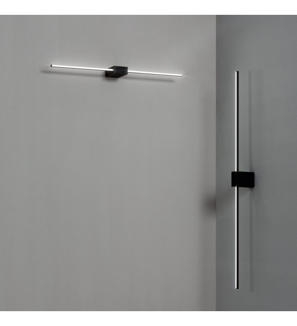Светильник настенный Ideal Lux Essence AP Square D075 luce Dir. 3000K Черный 311760