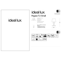 Лампа настольная Ideal Lux Pegaso TL1 Small Латунь E14 197753