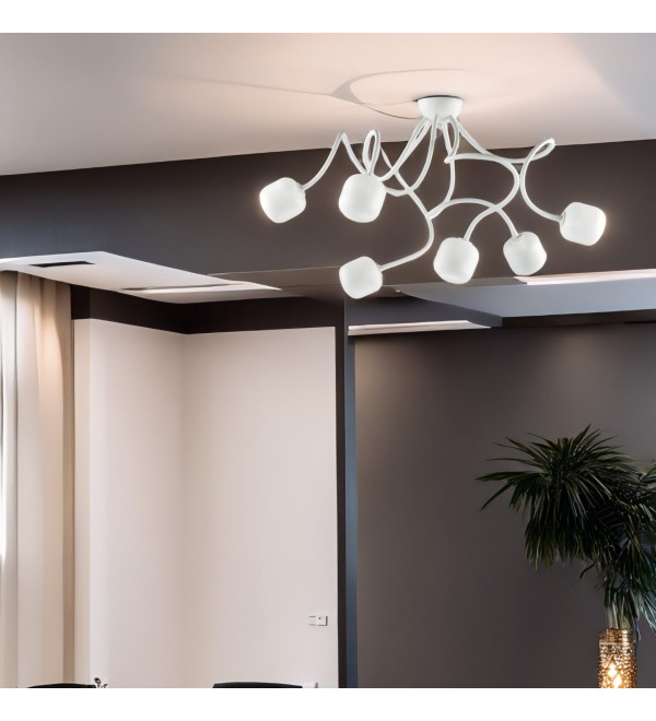 Люстра потолочная Ideal Lux Octopus PL6 Белый G9 174921