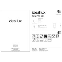 Светильник садово-парковый Ideal Lux Torre PT1 H60 Антрацит E27 162492