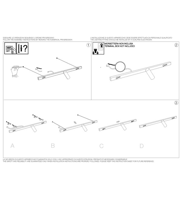 Светильник настенный Ideal Lux Syntesi AP Linear Белый 3000К LED 285269