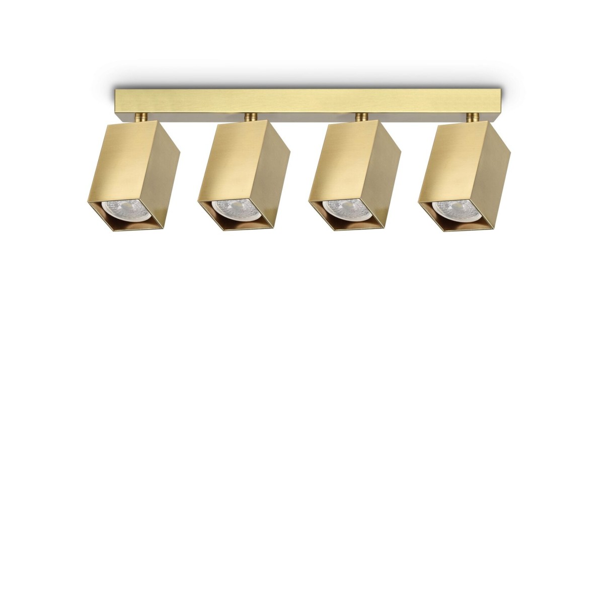Светильник потолочный Ideal Lux Dynamite PL4 Linear Square Латунь GU10 371375