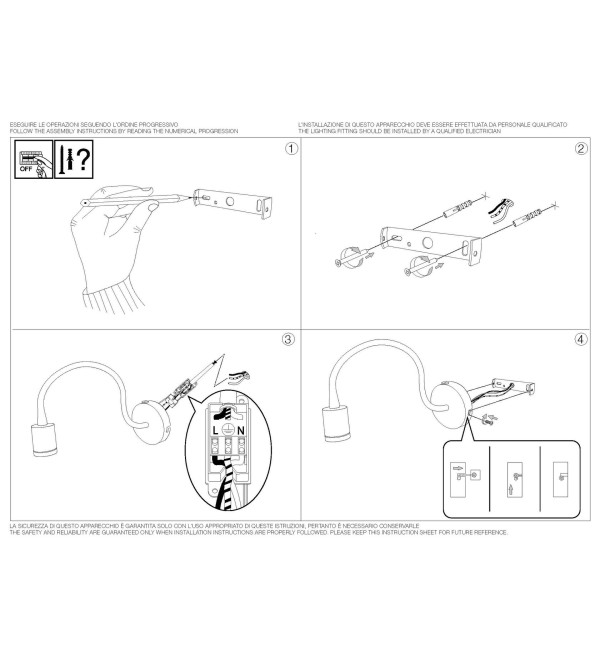 Светильник настенный Ideal Lux Focus-1 AP Белый 3000К LED 097183