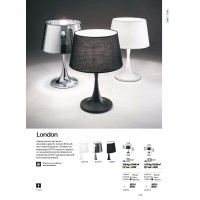 Лампа настольная Ideal Lux London TL1 Small Хром E27 032368