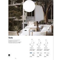 Светильник уличный Ideal Lux Sole SP1 D50 Опал E27 136011