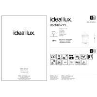 Светильник уличный встраиваемый Ideal Lux Rocket FI D9.0 Double 3000K LED Сталь 247151