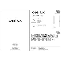 Светильник садово-парковый Ideal Lux Tifone PT H65 Антрацит 3000К LED 250953