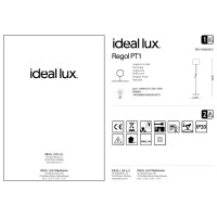 Торшер напольный Ideal Lux Regol PT1 Белый E27 014609