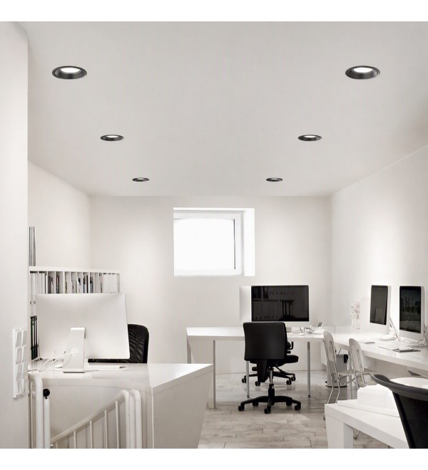 Светильник встраиваемый Ideal Lux Off FI 28W 4000K LED Черный 266589