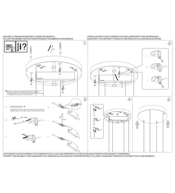 Люстра подвесная Ideal Lux Oz SP D100 On-Off 3000K Белый LED 352411